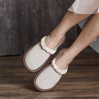 Hollow Leather Sandals/slippers