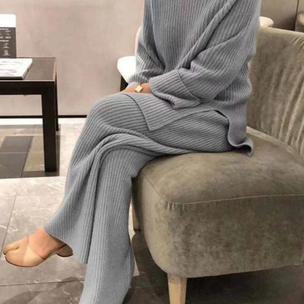 Cristina® | Casual set consisting of a knitted sweater and trousers