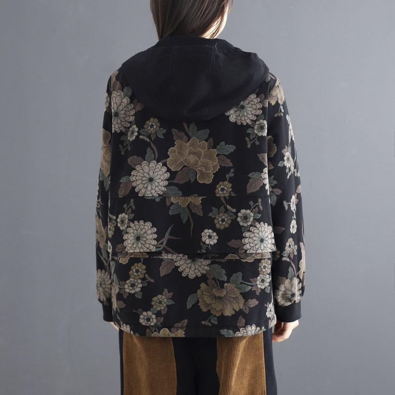 Winter Hooded Thick Warm Cotton Denim Coat