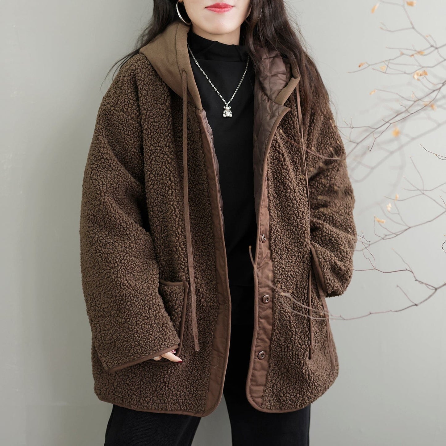 Winter Fleece Patchwork Retro Coat