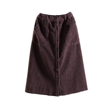 Literary Corduroy Skirt