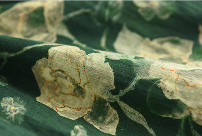 Heavy Industry Printed Literary Fine Ramie Skirt